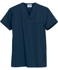 Style # L7502: NAVYLandau Unisex 1-Pocket Reversible Scrub Top