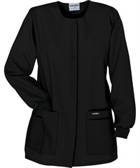 Style # L7525: BLACKLandau Women's 4-Pocket Front Snap Closure Warm-Up Scrub Jacket