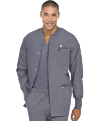 Landau Men's 3-Pocket Warm-Up Scrub Jacket