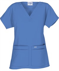 Style # L8219: CEILLandau Women's 4-Pocket V-Neck Scrub Top