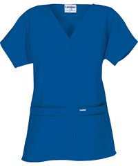 Style # L8219: ROYALLandau Women's 4-Pocket V-Neck Scrub Top