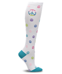 Nurse Mates Peace Out Women's 12-14 mmHg Compression Socks  