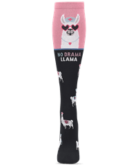 Nurse Mates No Drama Llama Women's 12-14 mmHg Light Compression Socks