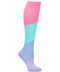 Nurse Mates Color Block Bright Women's 12-14 mmHg Light Compression Socks 