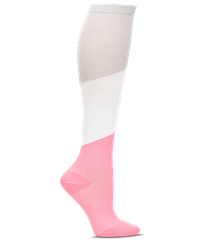 Nurse Mates Color Block Neutral Women's 12-14 mmHg Light Compression Socks 