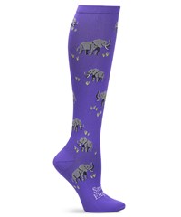Nurse Mates Endangered Elephants 12-14 mmHg Light Compression Socks