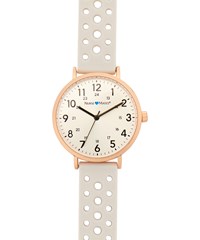 Nurse Mates Perfed Grey Women's Silicone Strap Watch