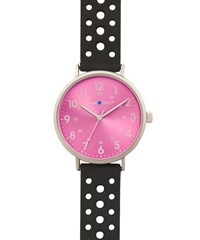 Nurse Mates Perfed Black Silicone Women's Strap Watch