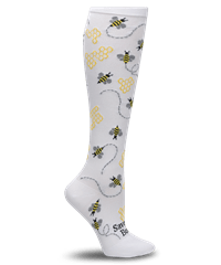 Nurse Mates Endangered Species Save the Bees Women's 12-14 mmHg Compression Socks