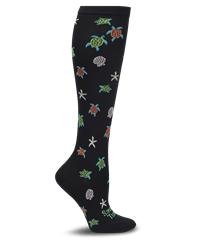 Nurse Mates Endangered Species Save the Sea Turtles Women's 12-14 mmHg Compression Socks