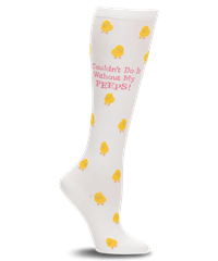 Nurse Mates Love My Peeps Women's 12-14 mmHg Compression Socks