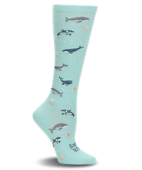 Nurse Mates Save the Whales Women's 12-14 mmHg Compression Socks