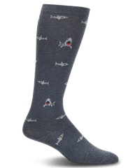 Nurse Mates Sharks Men's 12-14 mmHg Compression Socks