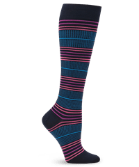 Nurse Mates Cool Stripe ACTIVE Women's 15-20 mmHg Compression Socks