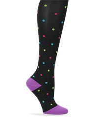 Nurse Mates Bright Dots Women's 12-14 mmHg Compression Trouser Socks