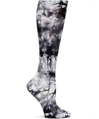 Style # LO883760: Nurse Mates Grey Tie Dye Women's 12-14 mmHg Compression Trouser Socks