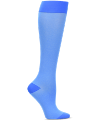 Nurse Mates Heathered Blue Women's 15-20 mmHg Moderate Compression Trouser Socks   