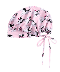 Maevn Fabulous Frenchie Women's Bouffant Print Scrub Hat