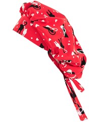 Maevn Furever Friends Women's Bouffant Print Scrub Hat