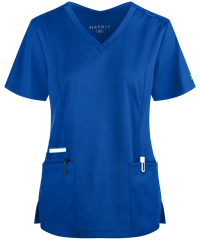 Maevn Matrix Women's 3-Pocket V-Neck PETITE Scrub Top