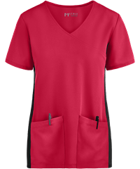 Maevn Matrix Impulse Women's 2-Pocket STRETCH Micro Rib Side Panel Mock Wrap Scrub Top