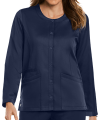 Style # MA7701: NAVYMaevn Matrix Women's 3-Pocket STRETCH Snap Front Scrub Jacket