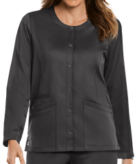 Style # MA7701: PEWTEMaevn Matrix Women's 3-Pocket STRETCH Snap Front Scrub Jacket