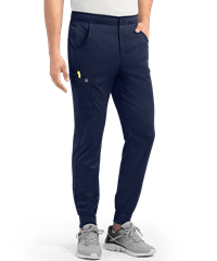 Maevn Matrix Men's 5-Pocket STRETCH Half Elastic Waistband Jogger Scrub Pants