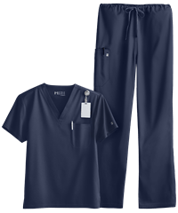 Maevn Matrix Basic Unisex 3-Pocket  STRETCH V-Neck & Drawstring Scrub Set