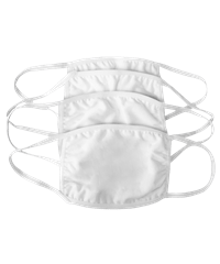 Style # MAFACEMK: WHITETriple Layer 100% Cotton Mask - 4 Pack