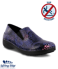 Spring Step Professional Manila Ameba - Purple Multi Leather Nursing Shoes