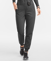 Style # MBS269: PEWTEMOVEMENT by Butter-Soft Vega Women's 5-Pocket Flat Front Jogger STRETCH Scrub Pants