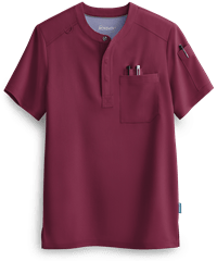 MOVEMENT by Butter-Soft Eclipse Men's 3-Pocket Short Sleeve Henley Scrub Top