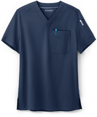 Style # MBS377: NAVYMOVEMENT by Butter-Soft Altair Men's 2-Pocket V-Neck STRETCH Scrub Top