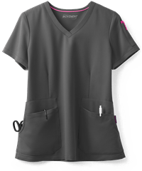 Style # MBS616: PEWTEMOVEMENT by Butter-Soft Antares Women's 4-Pocket V-Neck STRETCH Scrub Top