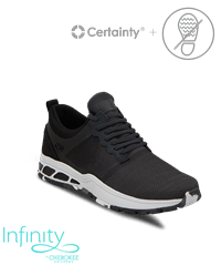 Cherokee infinity Men's Fade to Black Fly Lace Up Nursing Sneakers