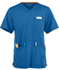 Motion by Barco Men's 5 Pocket Lap Over V Neck Scrub Top