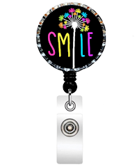 Nina's Lil' Bowtique Smile Bottle Cap ID Badge Holder