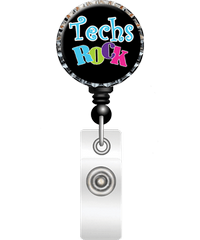 Techs Rock Bottle Cap ID Badge Holder
