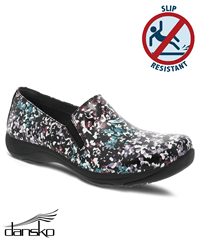Dansko Nora Petals Women's Leather Slip On Nursing Shoes