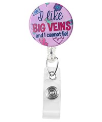 Outside the Box I Like Big Veins Retractable ID Badge Holder
