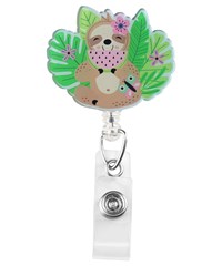 Outside the Box Summer Sloth Acrylic ID Badge Holder 