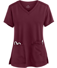 Med Couture Insight Woman's 3-Pocket V-Neck Scrub Top