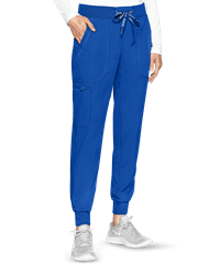Med Couture Touch Women's 5-Pocket Yoga Jogger PETITE Scrub Pants