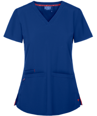 Style # P8579: ROCORMed Couture Energy Serena Women's 3-Pocket V-Neck STRETCH Scrub Top