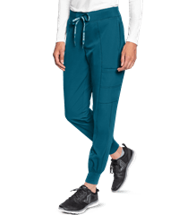 Med Couture Peaches Women's 4-Pocket STRETCH Seamed Cargo Jogger Scrub Pants 