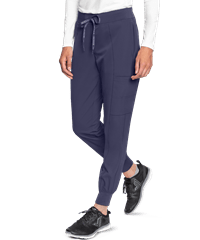 Style # P8721: NAVYMed Couture Peaches Women's 4-Pocket STRETCH Seamed Cargo Jogger Scrub Pants 