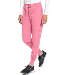 Style # P8721: TAFPIMed Couture Peaches Women's 4-Pocket STRETCH Seamed Cargo Jogger Scrub Pants 