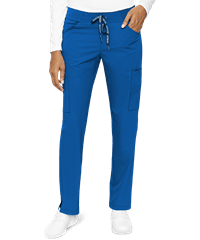 Style # P8733: ROYALMed Couture Peaches Women's 4-Pocket STRETCH Scoop Cargo Yoga Scrub Pants