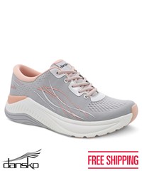 Dansko Pace Light Grey Lightweight Women's Lace Up Athletic Nursing Shoes